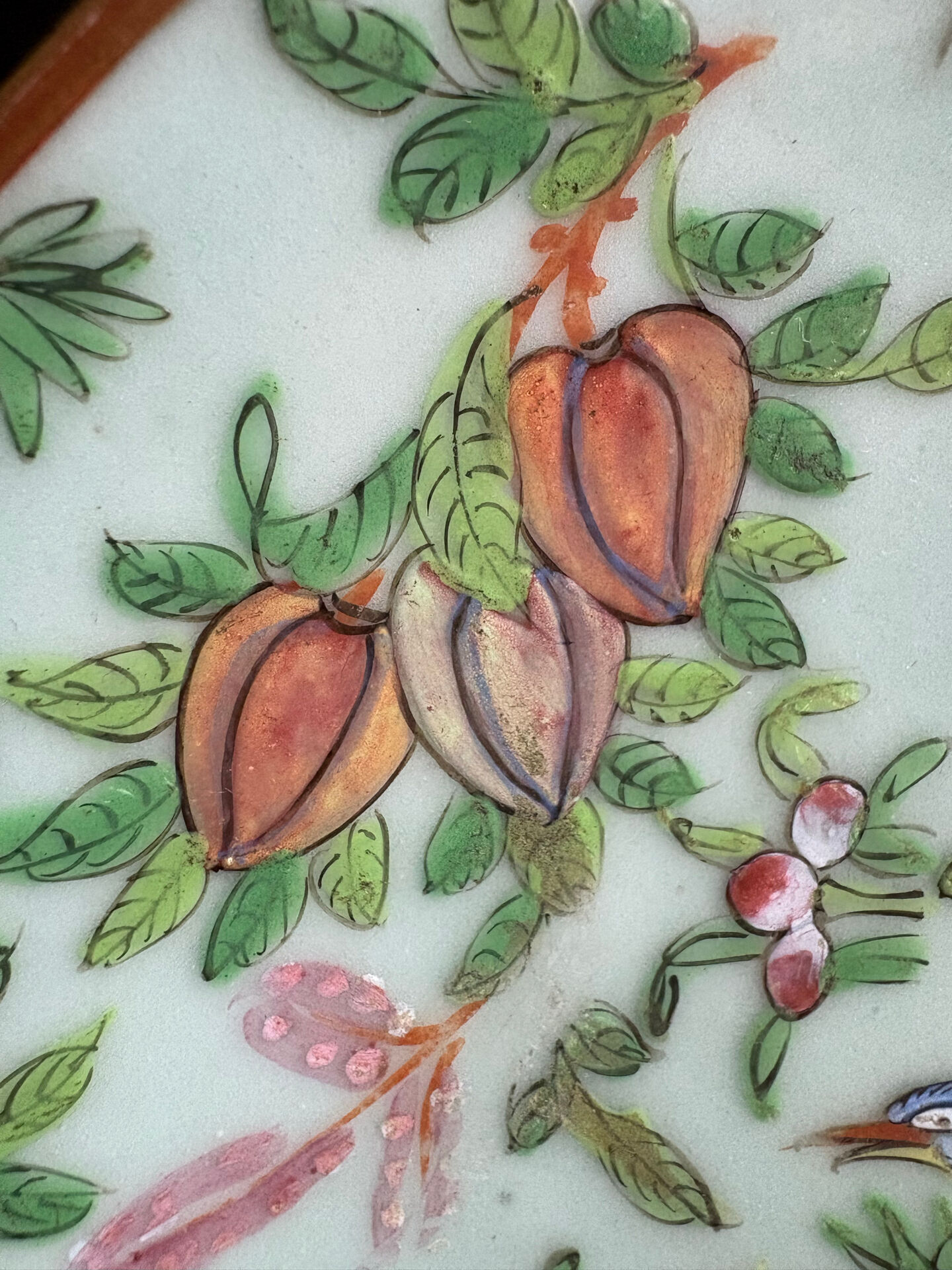 Antique celadon porcelain plate from Canton, China (1820-1850)