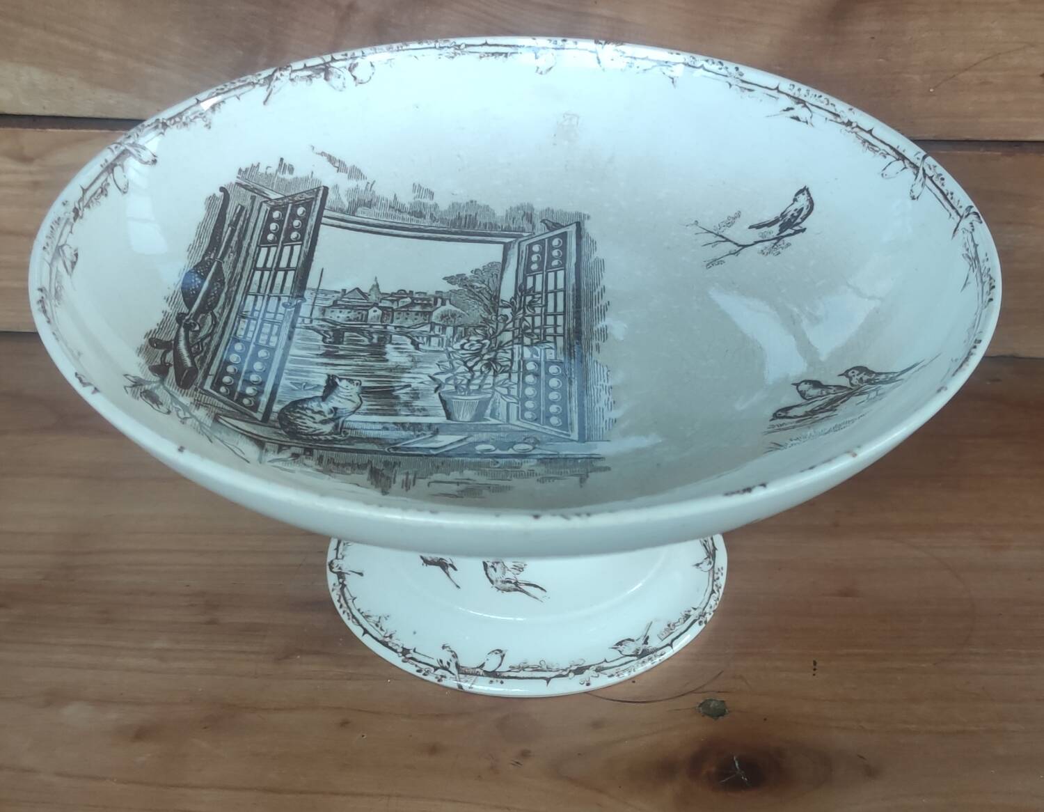 Old fruit bowl terre de fer hb & cie/tableware/sepia