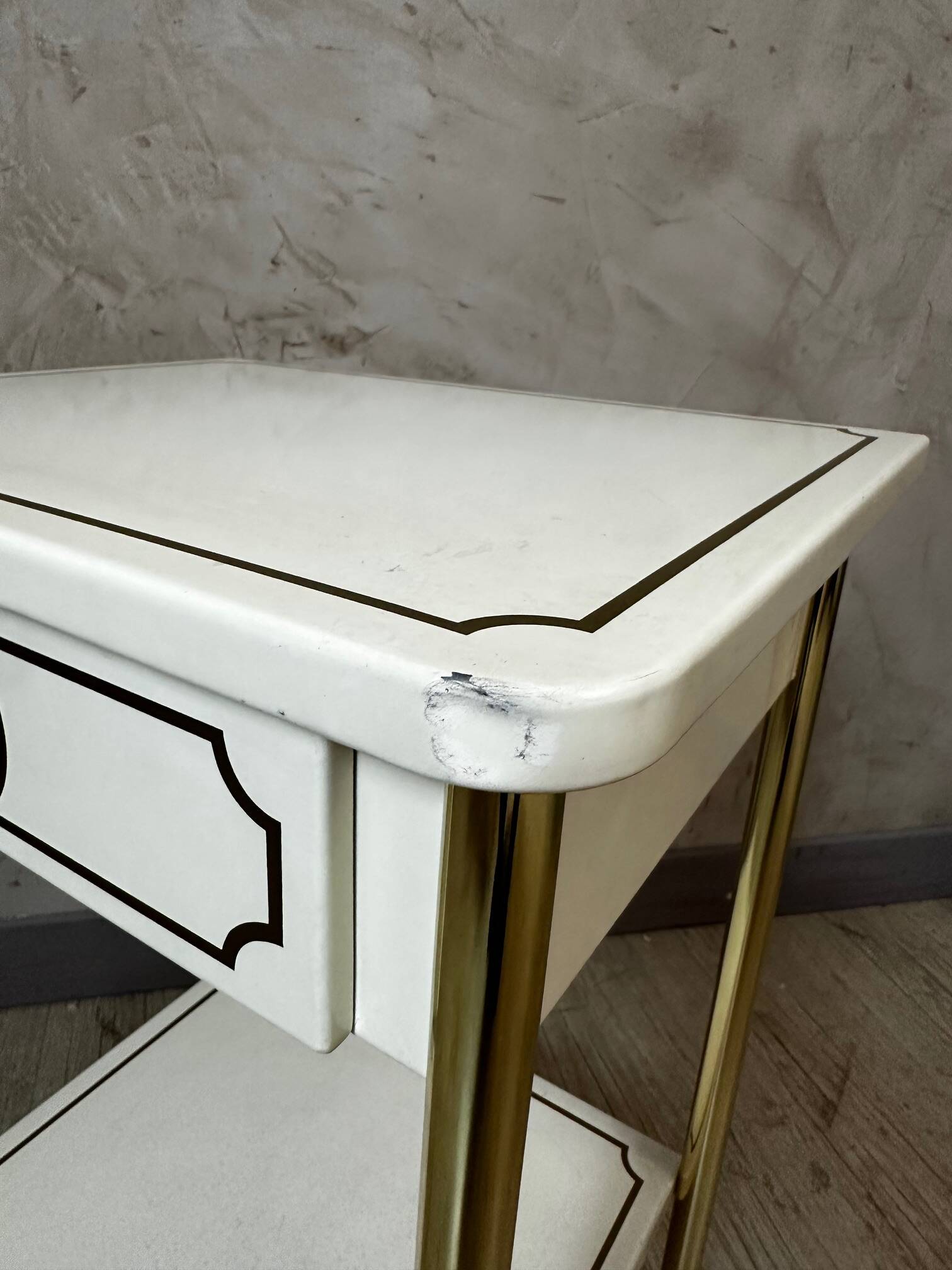 Metal bedside table