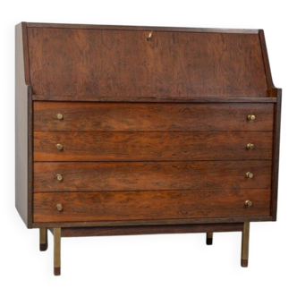 Vintage 1960s wooden secretaire sideboard design G.Frattini for Bernini