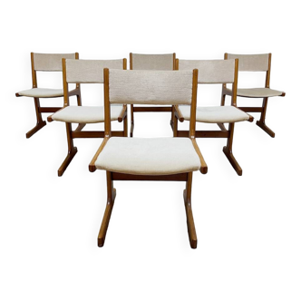 Chaises de salle à manger vintage design danois Farstrup