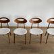 Lot 4 vintage chairs by Roger Landault for Sentou, France 1950