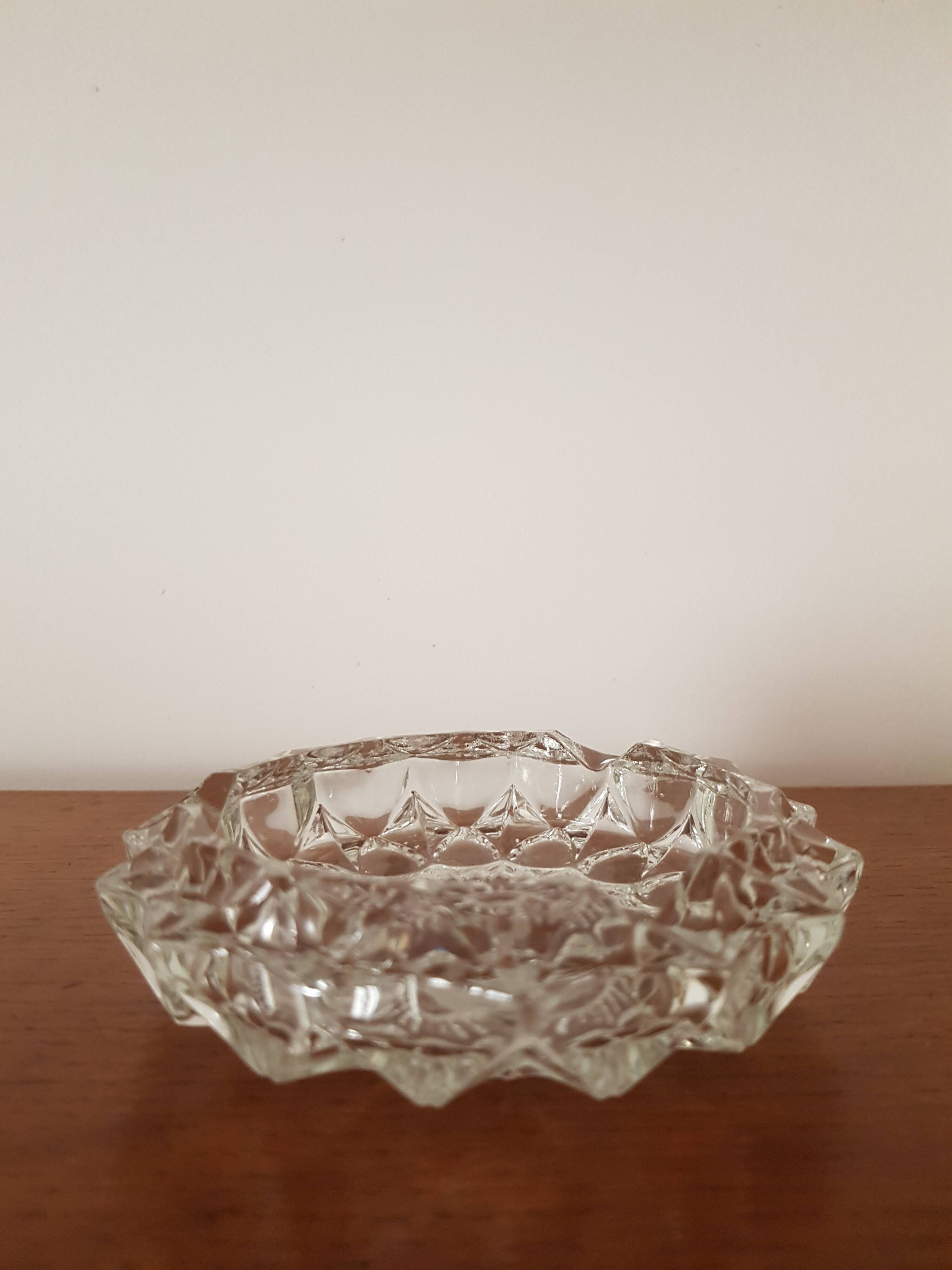 Vintage crystal ashtray