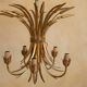 Golden vintage chandelier "wheat ears" by Maison Masca