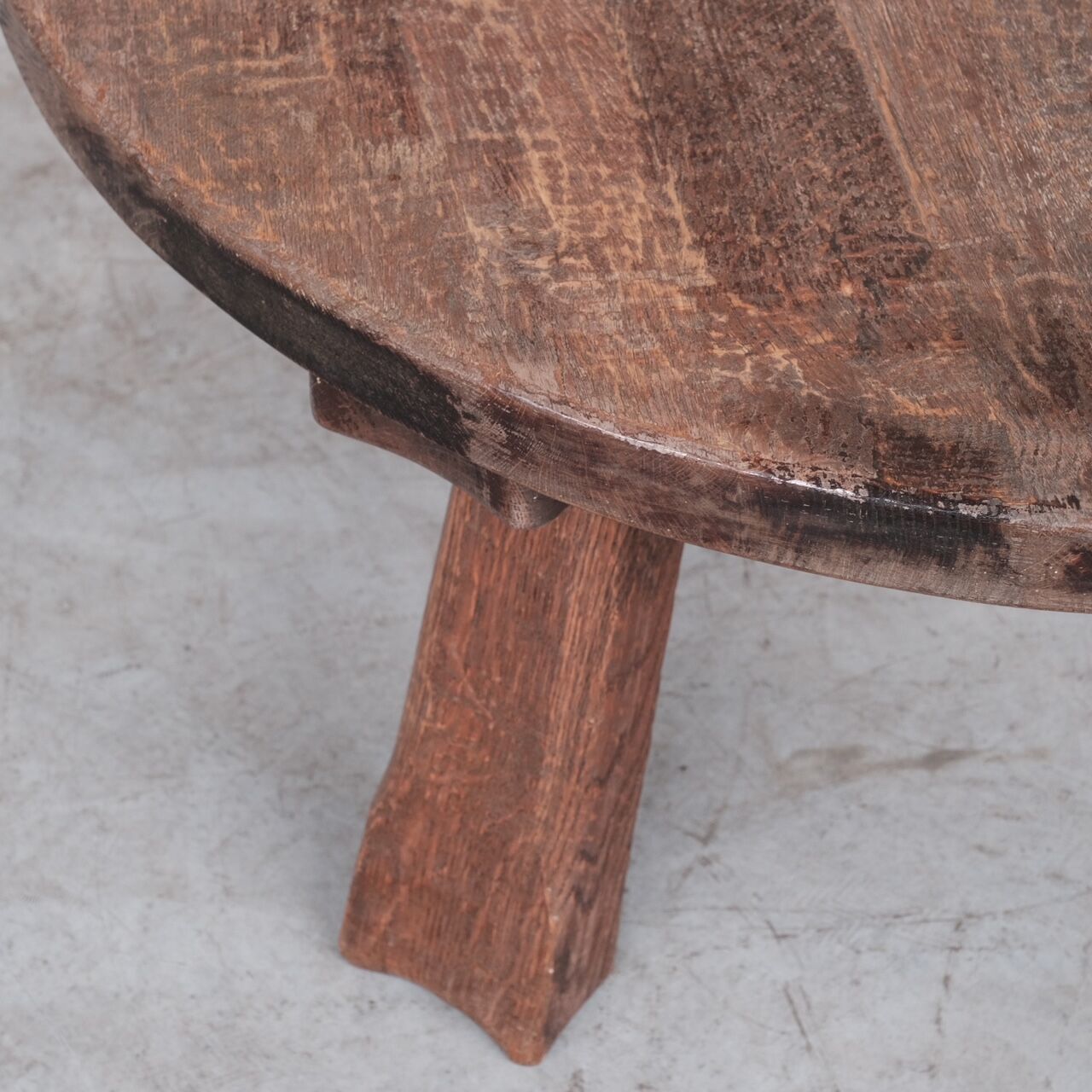 Brutalist oak mid-century dutch coffee table