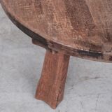 Brutalist oak mid-century dutch coffee table