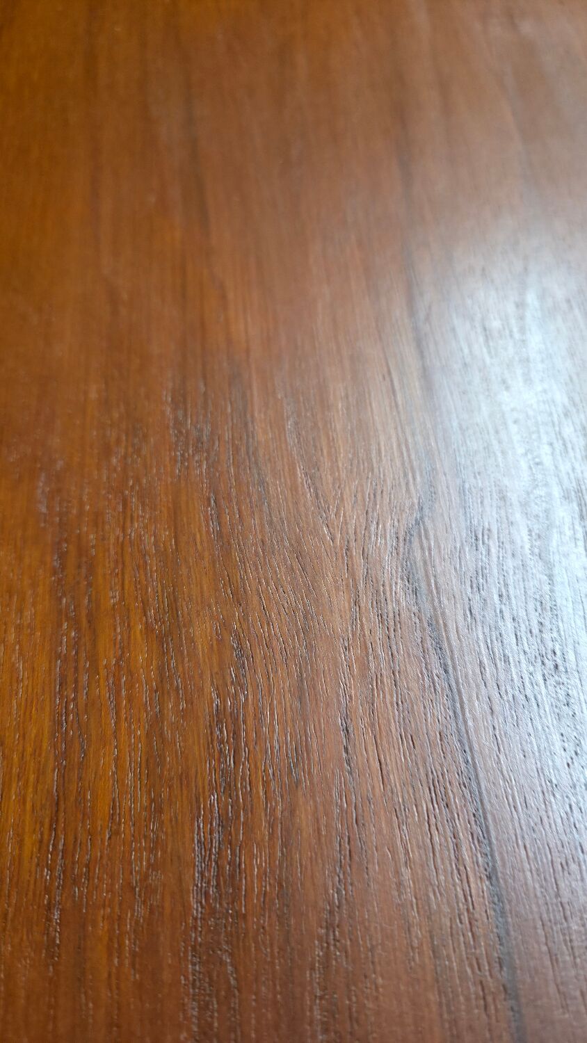 1960 stamped round teak dining table