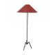 Lampadaire vintage tripode métal noir 1950