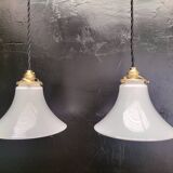 Opaline pendant lights