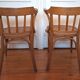 Curved wooden armchair