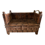 Indian solid wood chest bench