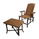 Old rattan armchair