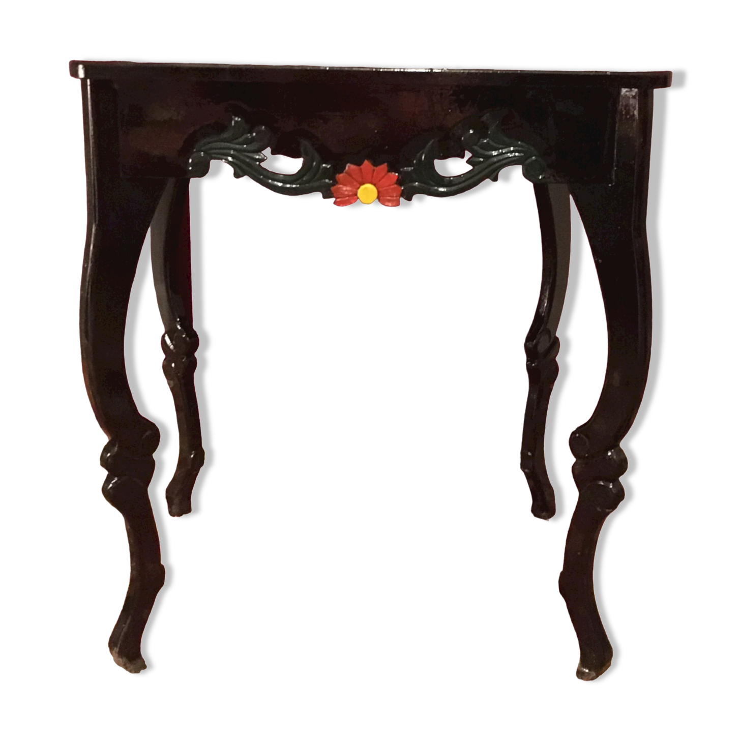Black lacquered console