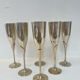 Set of 6 silver-plated champagne flutes – 1970s
