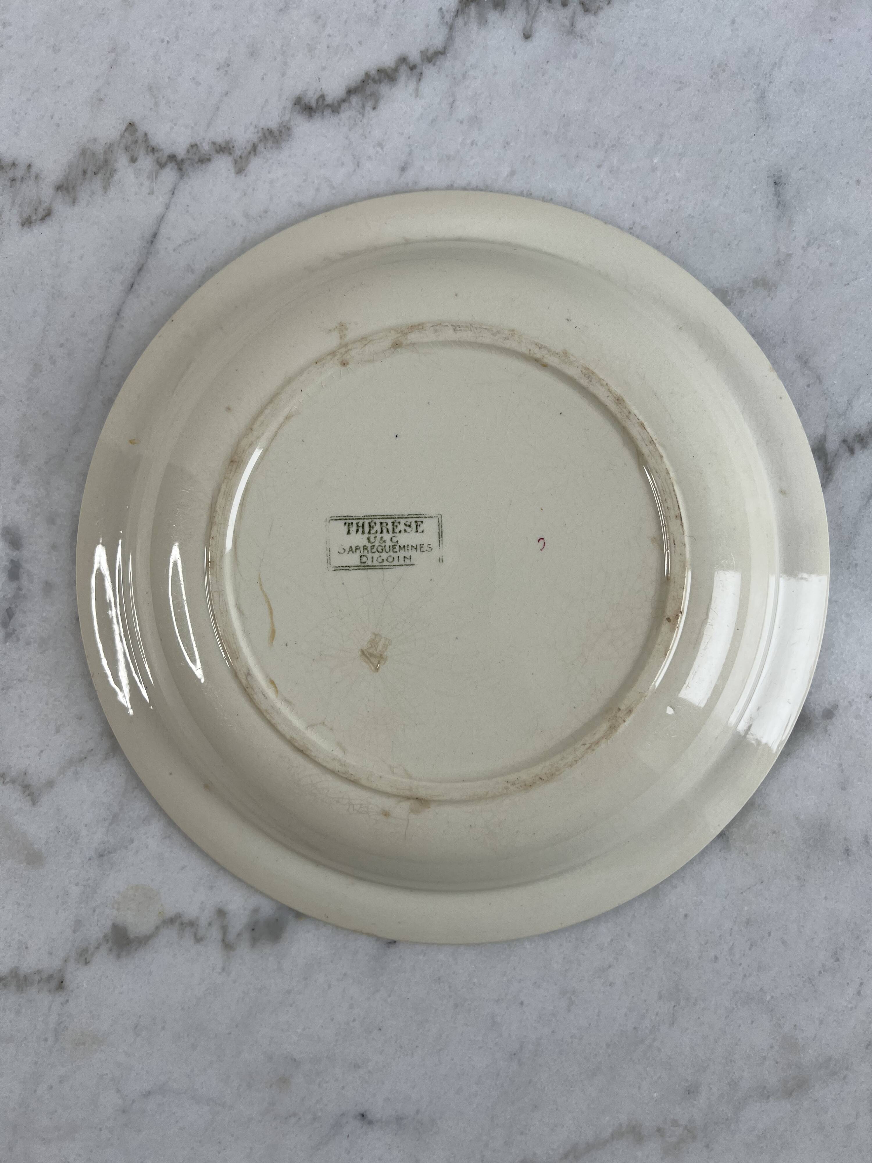 Iron earth large dish Sarreguemines Thérèse