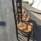 Set of 4 oak chairs with high backs