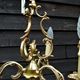 Birdcage chandelier in Bronze with 3 arms nice long chain French vintage