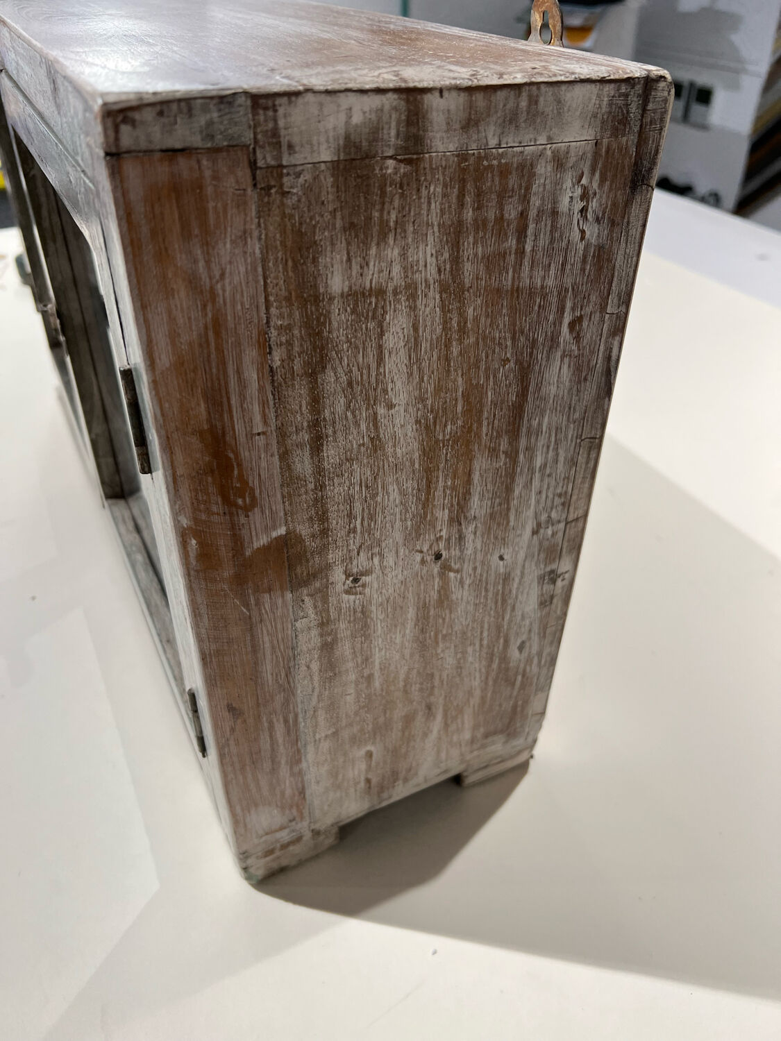 Small teak wall shelf