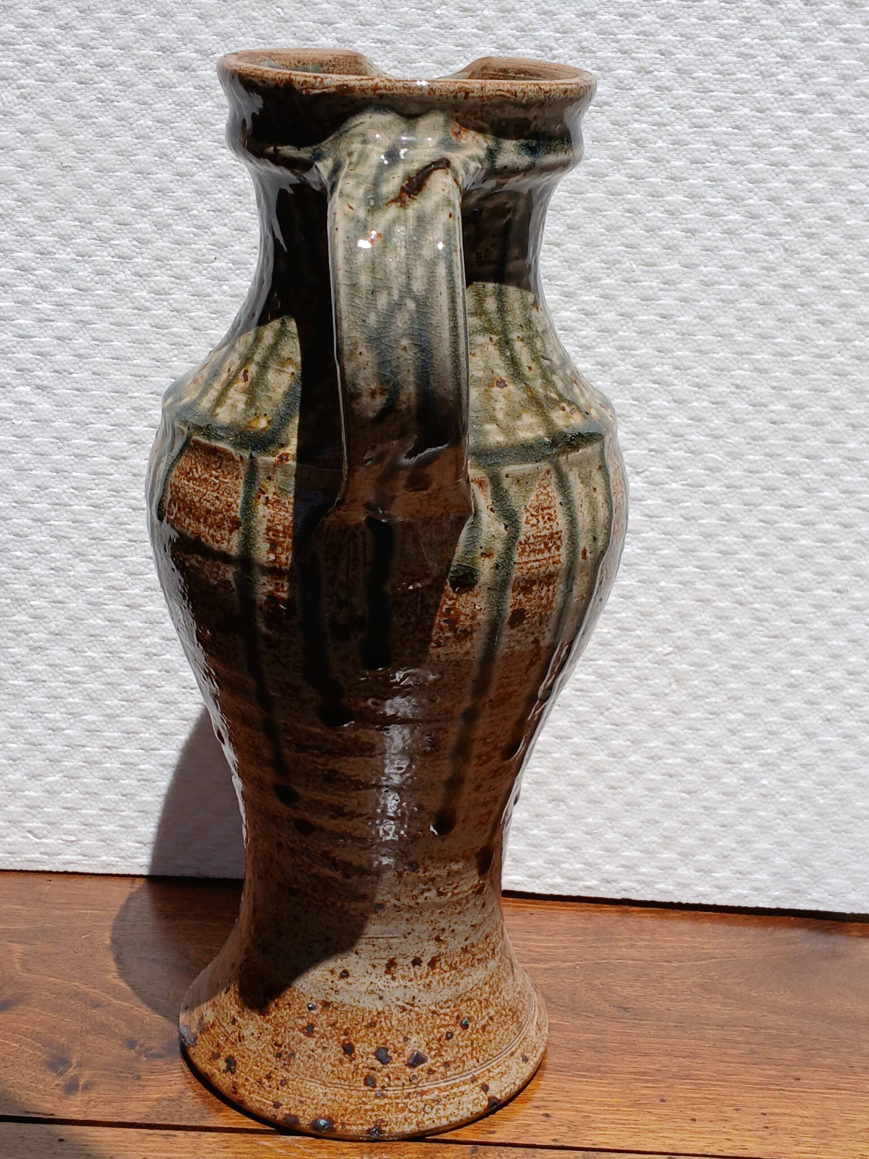Pichet, vase en grès céram La Borne, années 60-70