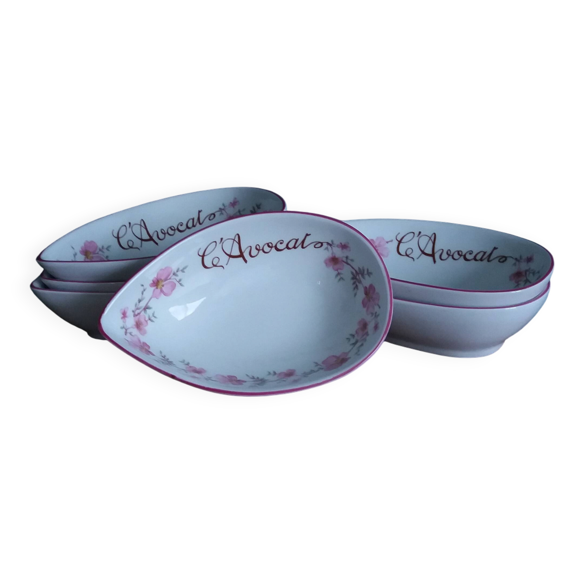 Lawyer's service, porcelain bowls FD Chauvigny
