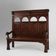 18th Century Gothic French Oak Carved High Back Panel Settle
