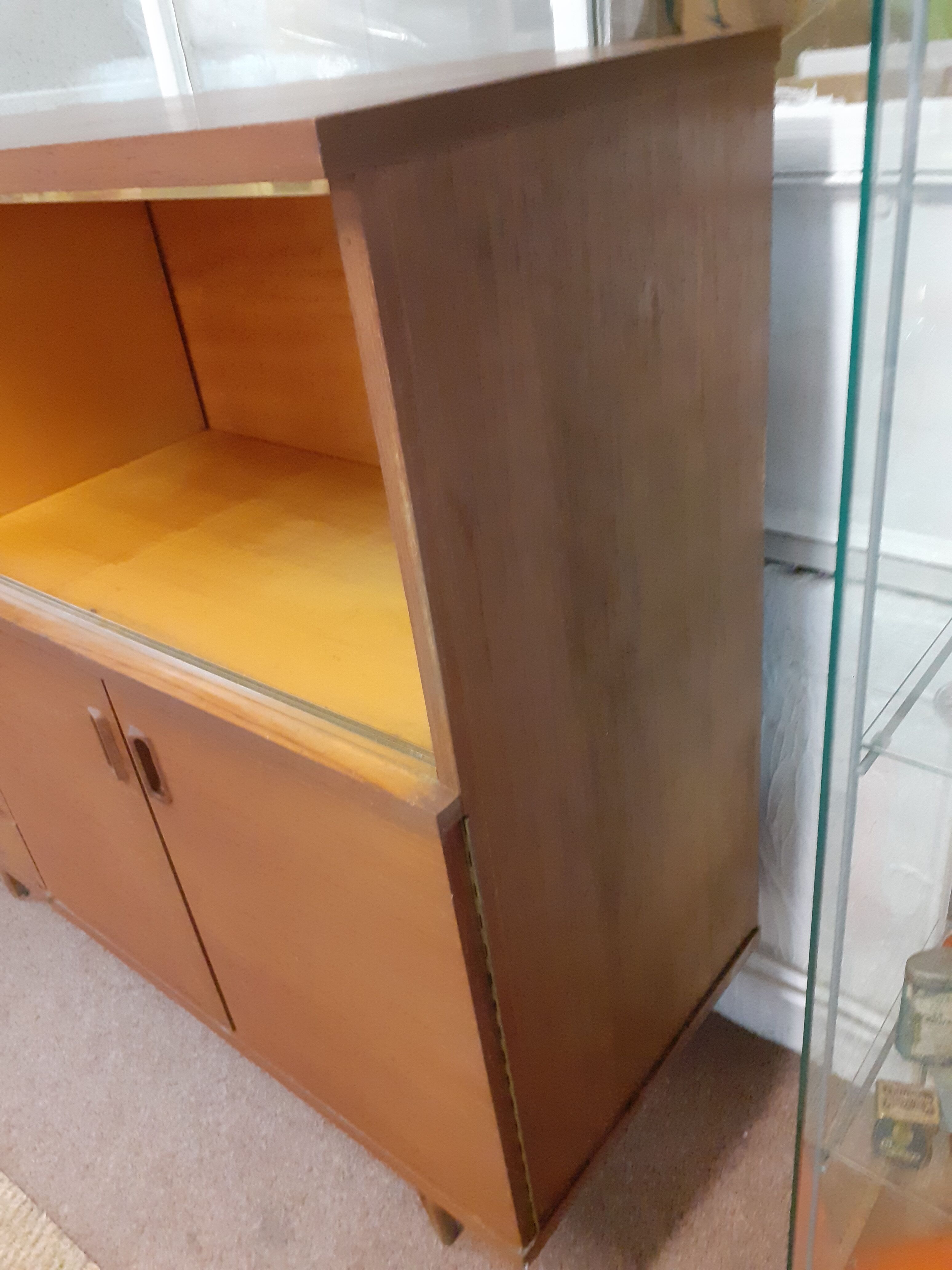 Seventies buffet scandinavian foot compass