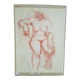 Drawing sanguine study nude female 67/50cm 1950