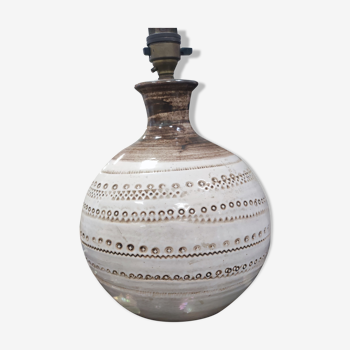 Pied de lampe en céramique émaillée , vintage