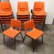 Set of 17 vintage orange chairs 1970