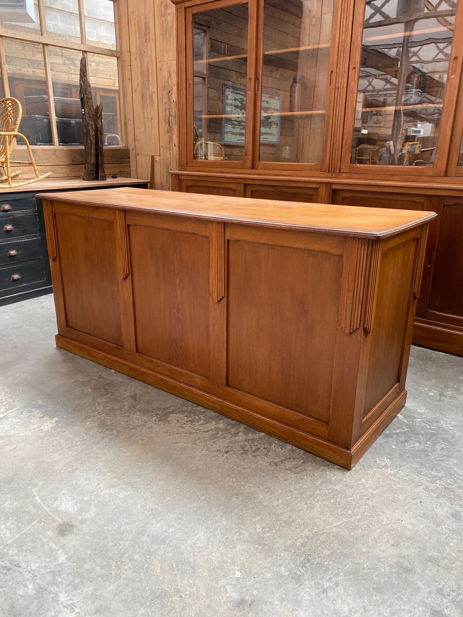 Oak store counter