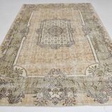 Rug For Living Room Cream Brown Vintage Rug, 209x319Cm