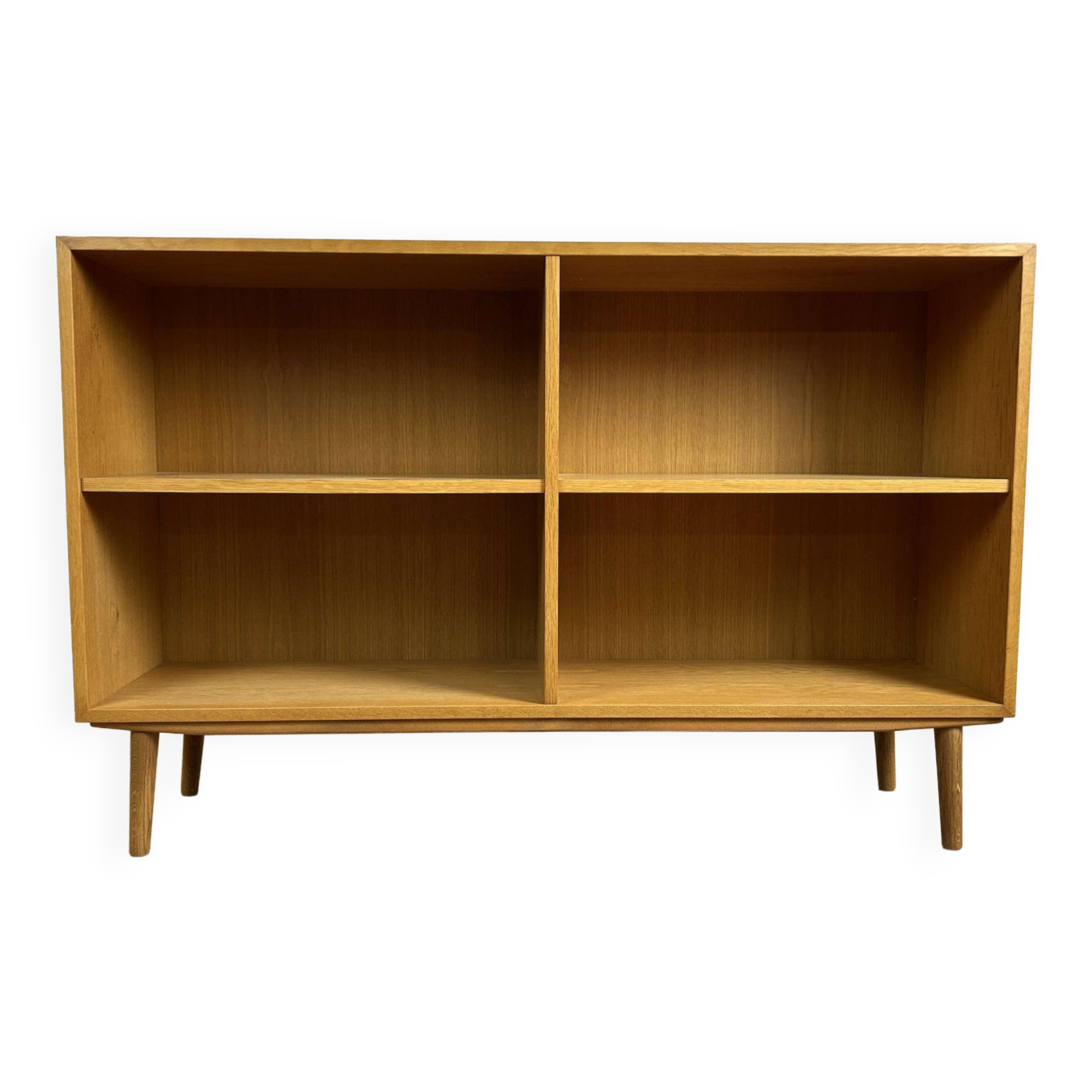 Vintage Scandinavian open bookcase in oak, 1960s