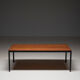 'T-angle' Low table in teak, designed by Florence Knoll for Knoll Int., 1950's