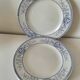 Set of blue and white English plates – Fine earthenware, 20th century