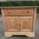 Louis Philippe sideboard with two doors and one drawer, renovated in solid cherry wood