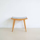 Footstool stool coloured fabric
