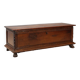 Coffre en noyer du XVIIIe siècle avec moulures