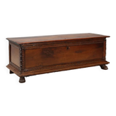 18th-century walnut chest with mouldings