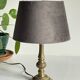 MASSIVE BRASS LAMP and VINTAGE Velvet