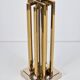 Geometric Brass and Chrome Table Lamp by Willy Daro, France, 1970