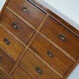 English Oak Apothecary / Filing Cabinet Campaign Style, 1930s