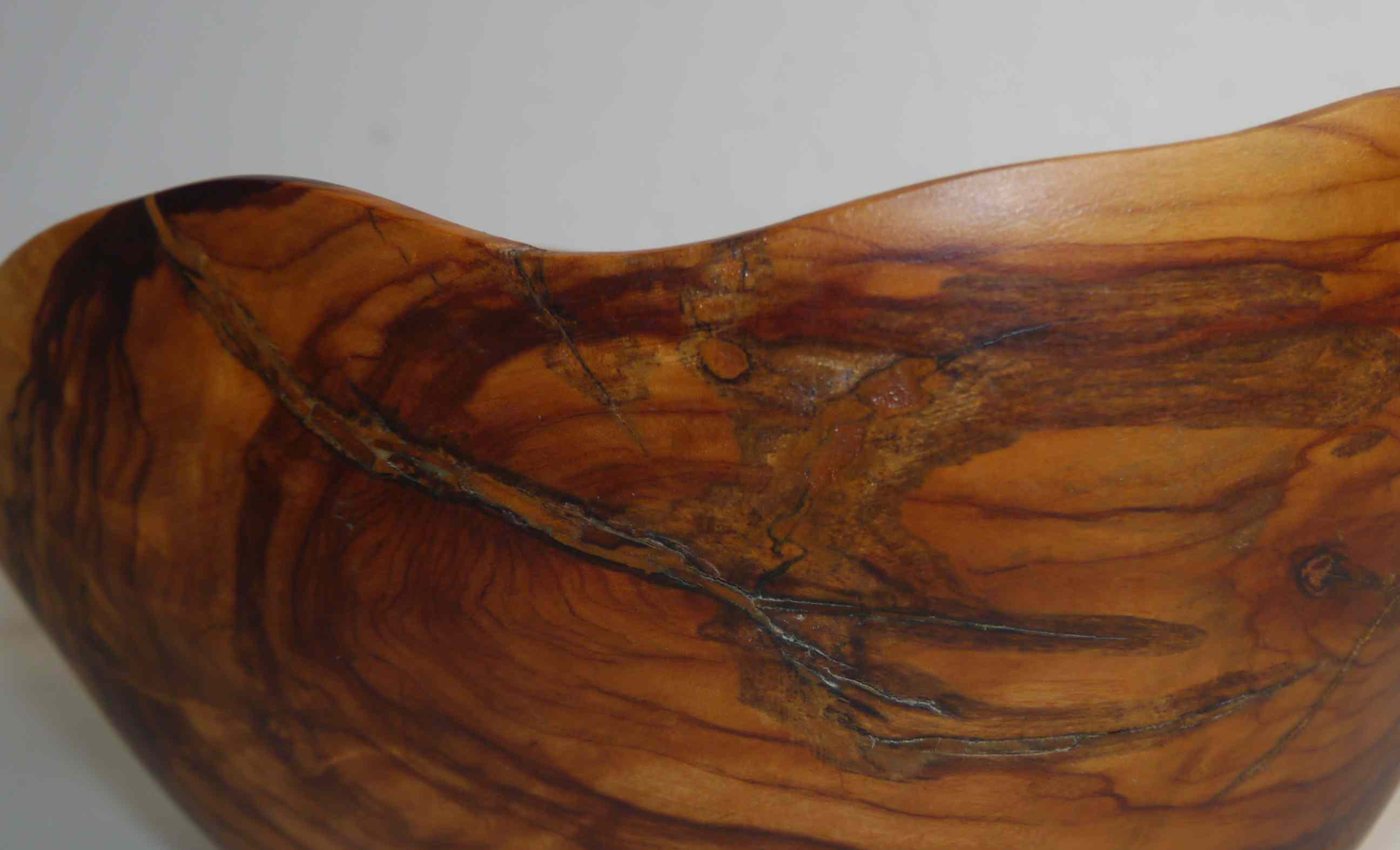 Old olive salad dish signed "Tony Bain Vallauris"