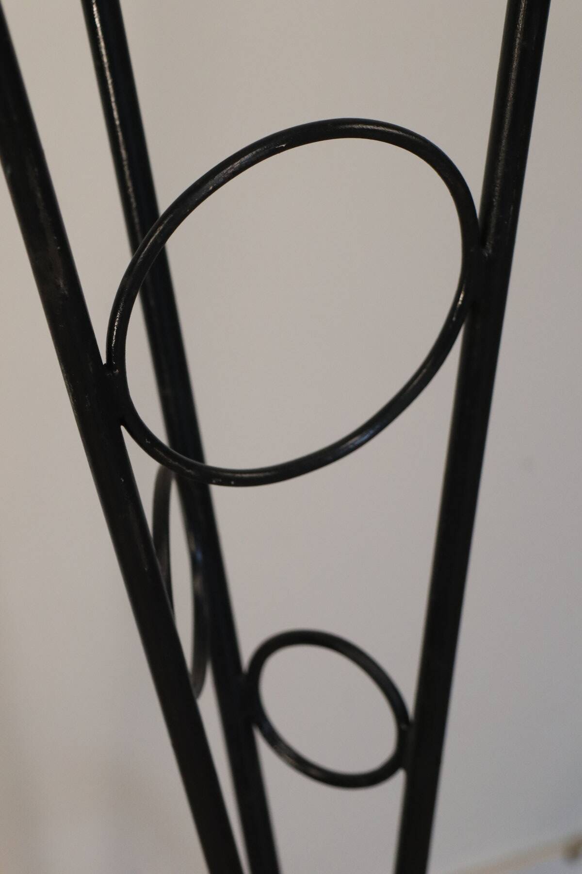 Tripod floor lamp in tubular metal - 1950s