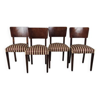 Set of upholstered Art Deco chairs
