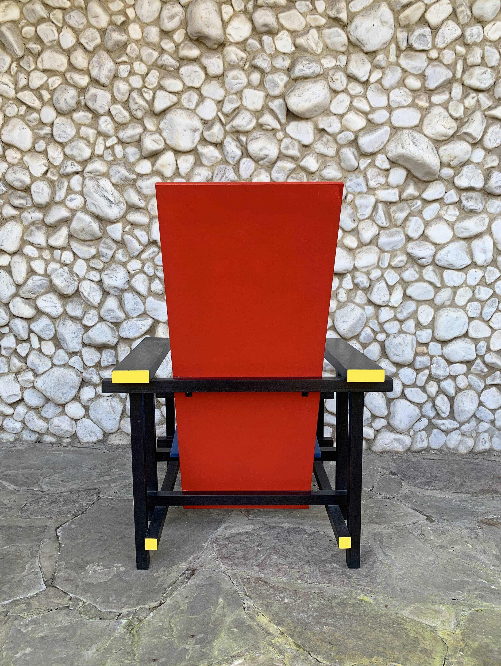 Armchair in the style of the Red & Blue Chair by Gerrit Rietveld
