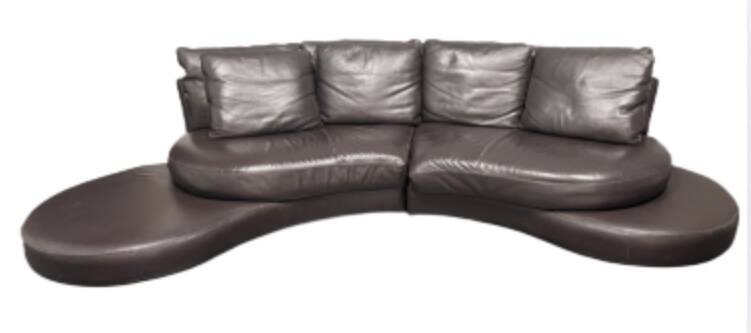 Roche Bobois Vintage Leather Sofa, Leather Sofa, Original Leather Sofa
