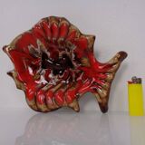 French studio ceramic bowl with fish from Vallauris, 1970s