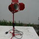Industrial red metal projector