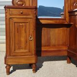Dressing table with storage, in solid walnut