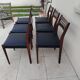 6 vintage teak chairs from the 1960s, Scandinavian Danish.